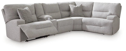 Acklen Place reclining sectional in gray fabric with cupholders by Unique Piece Furniture on Tampa Home & Garden Store
