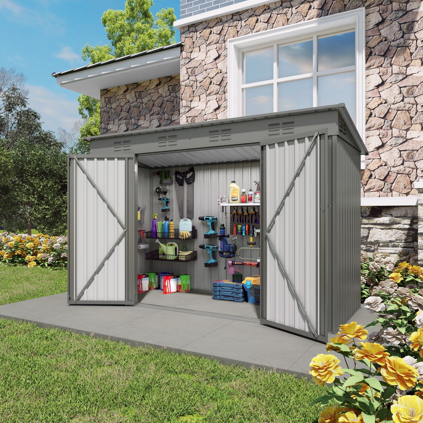 4x9 Ft Outdoor Storage Shed For A Backyard Space
