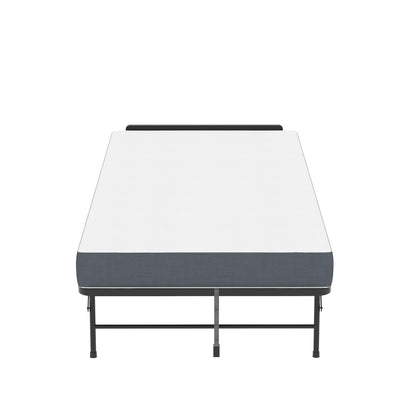 Twin folding bed with adjustable headboard and memory foam topper in black on wheels on Tampa Home & Garden Store