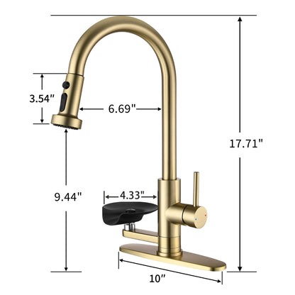 3 In 1 Kitchen Faucet and Press Glass Rinser