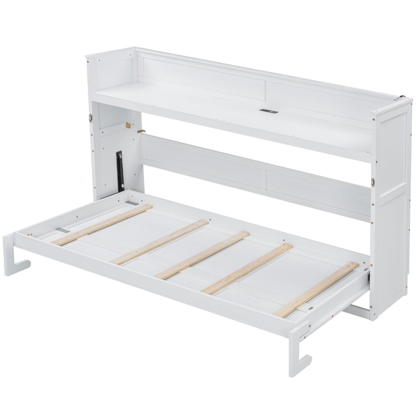 Murphy bed frame with white finish and built-in storage panels on Tampa Home & Garden Store