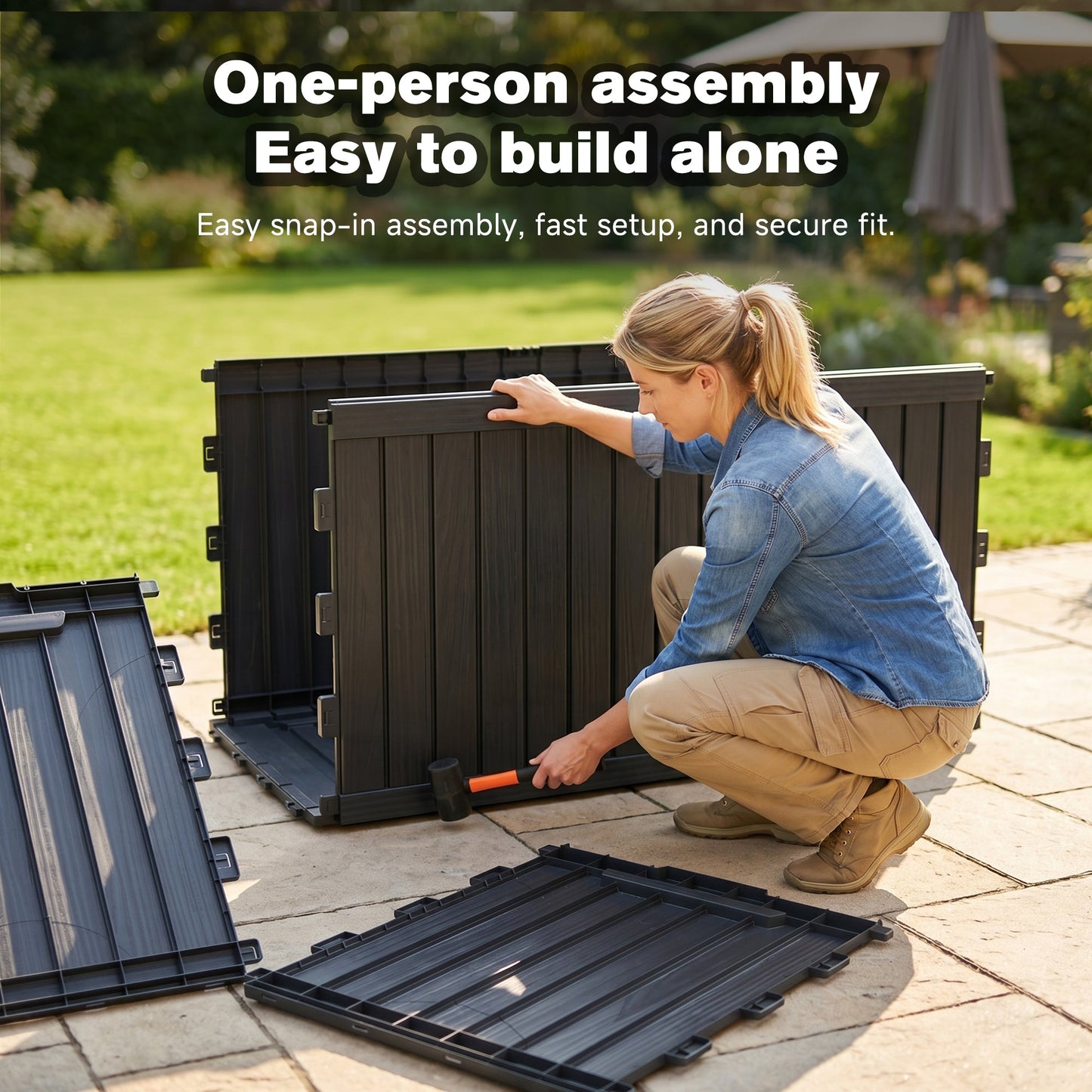 180 Gallon Outdoor Storage Deck Box for a Patio