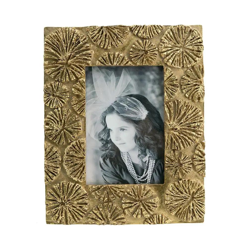 Photo Frame Set of 2 Gold Finish For Desk Hallway
