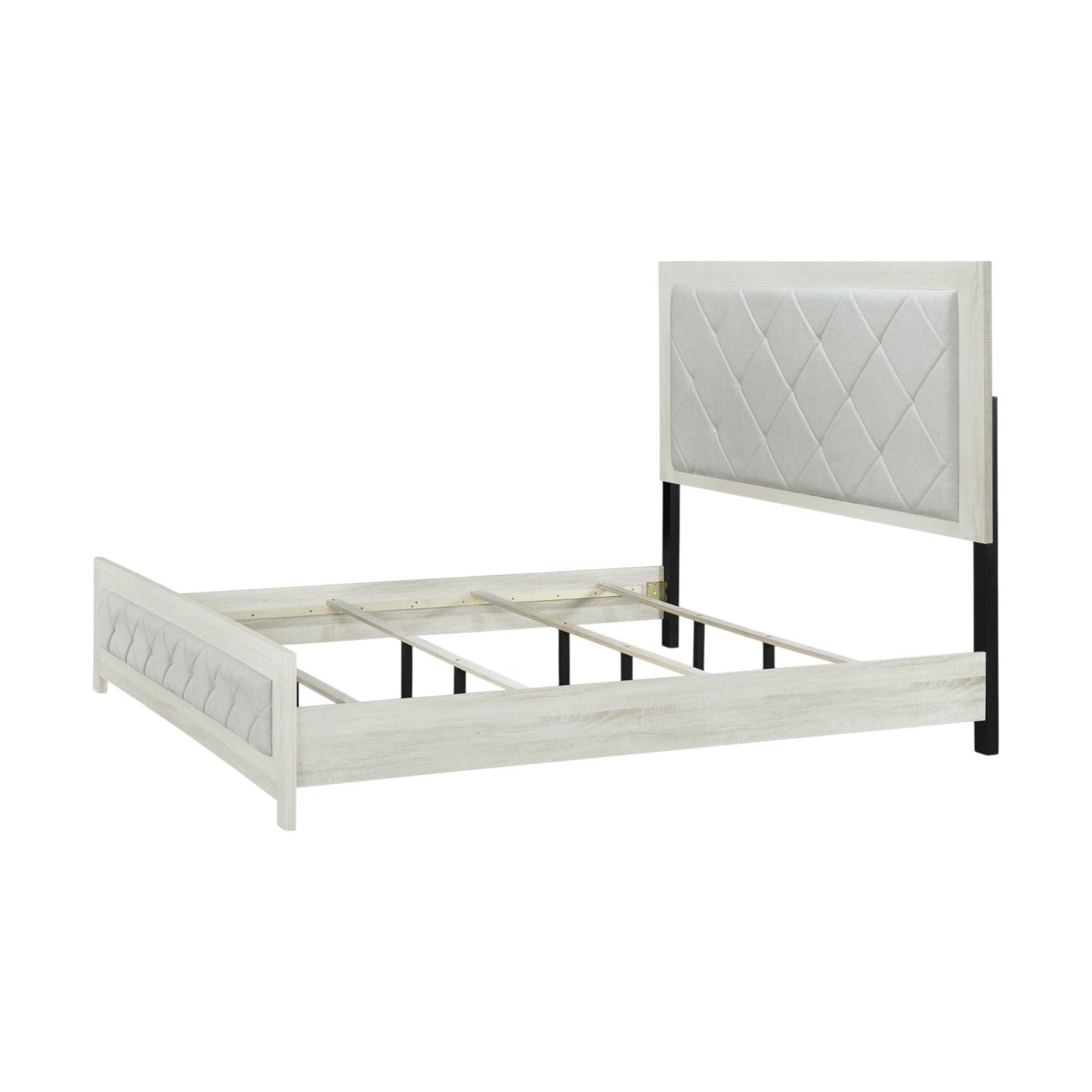 Jehoram Lozenge Bed and Padded Upholstered Frame