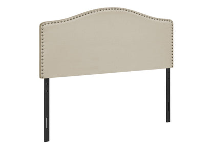 Full Size Beige Upholstered Headboard And Frame