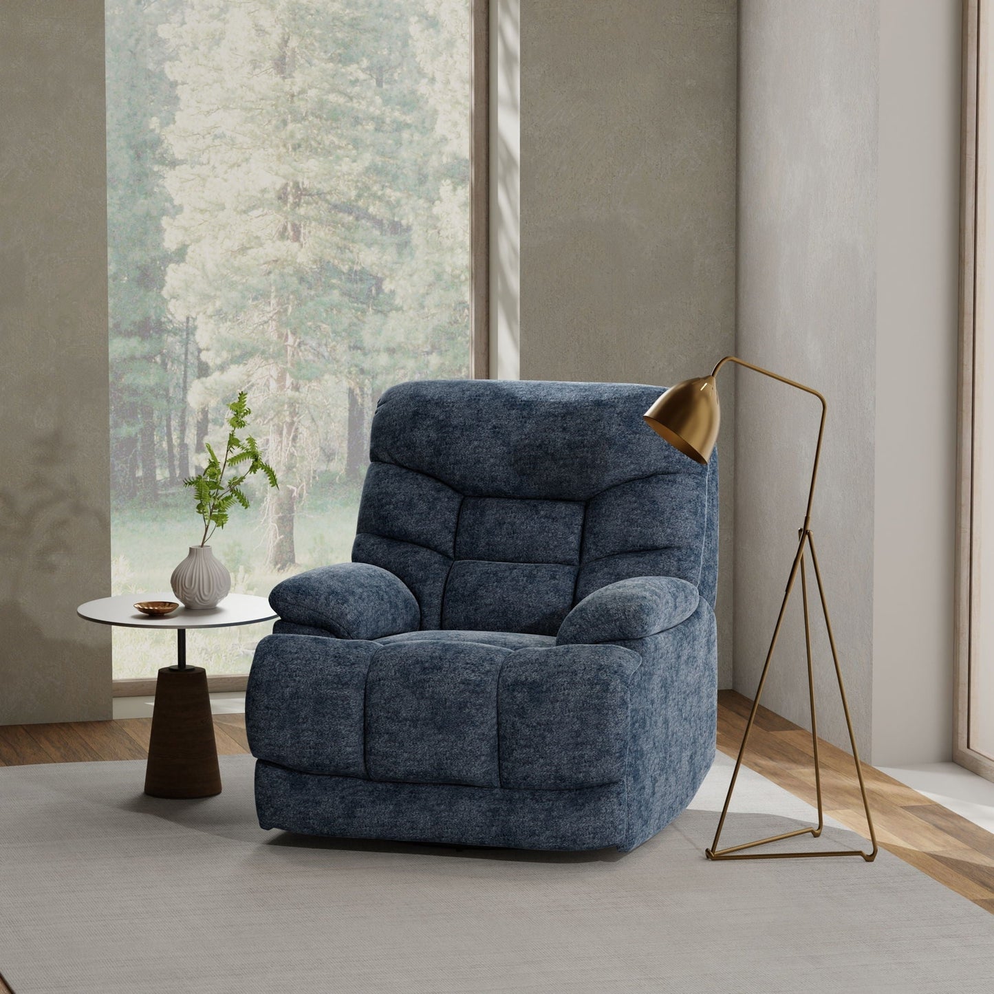 Modern Soft Fabric and Smooth Glider Recliner