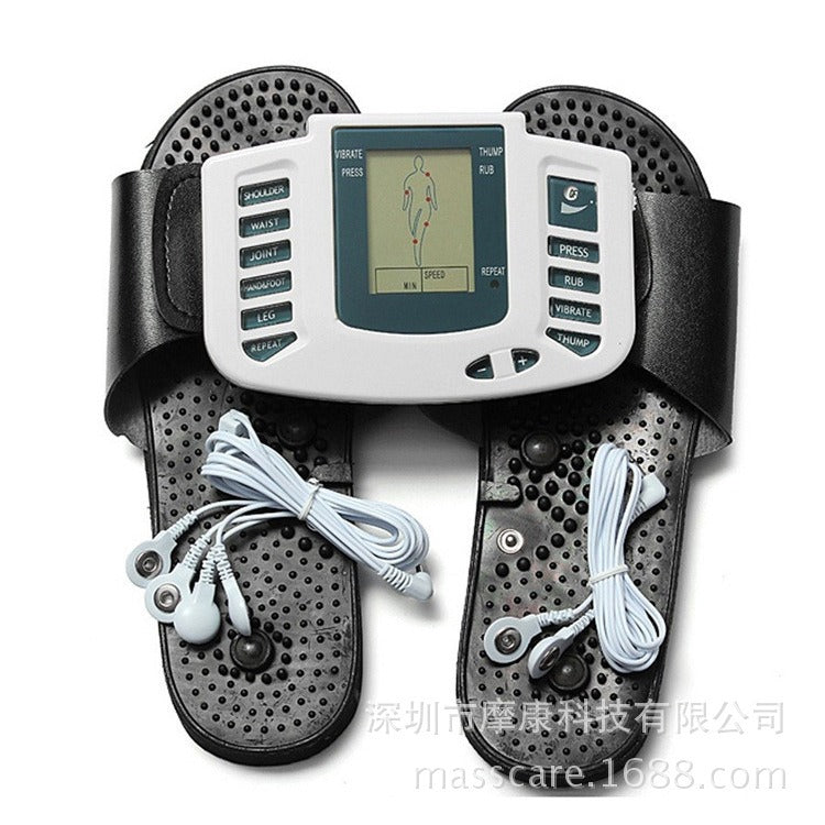Digital meridian massager with foot therapy shoes Electronic acupuncture massager electrotherapy instrument - Tampa Home & Garden Store