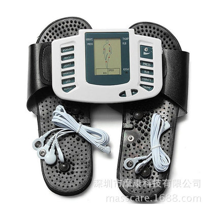 Digital meridian massager with foot therapy shoes Electronic acupuncture massager electrotherapy instrument - Tampa Home & Garden Store
