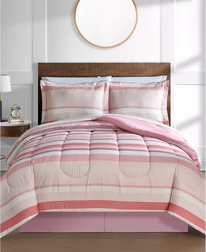 Lanwood Austin reversible comforter set by Vanessa Jane; quilted bedding with 2 shams on Tampa Home & Garden Store