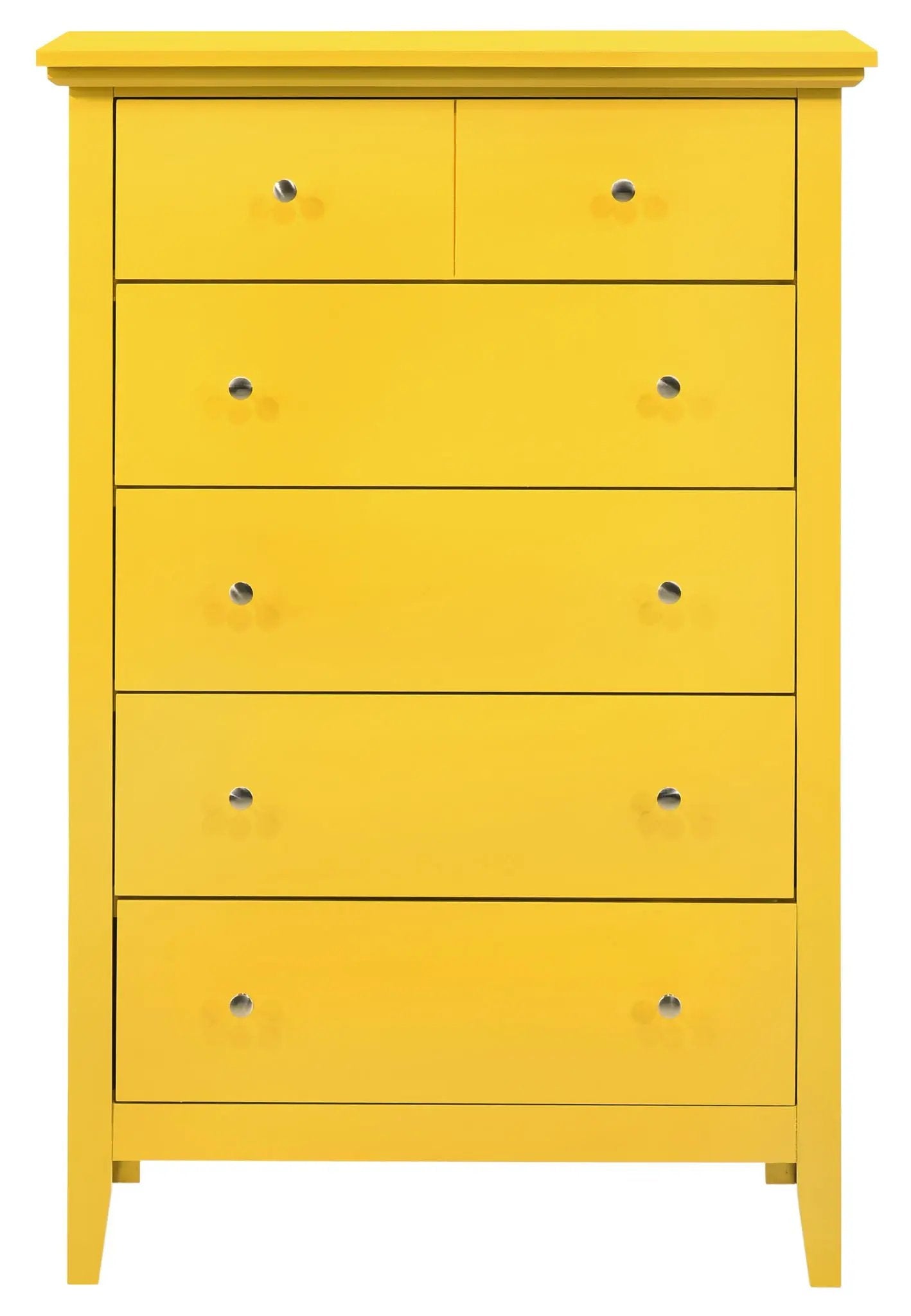 Hammond chest yellow chest with multiple drawers and metal knobs Unique Piece Furniture on Tampa Home & Garden Store