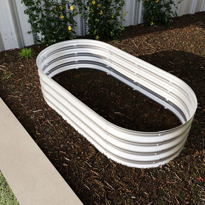 Galvanized Raised Garden Bed Kit for Vegetables, Flowers & Herbs, curved metal planters on Tampa Home & Garden Store