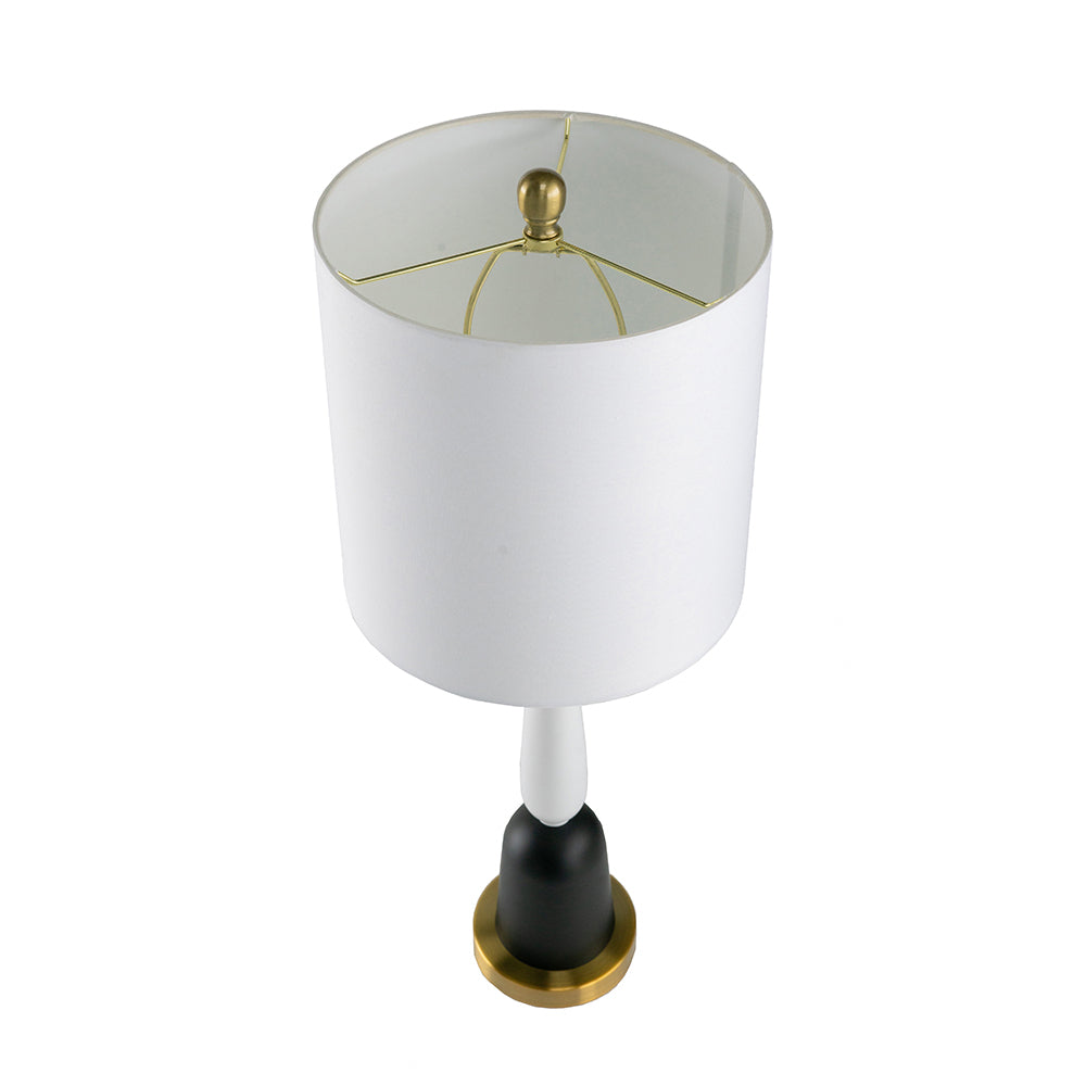 Teardrop Silhouette Table Lamp with white shade, black and gold base HouseOfZazla lighting on Tampa Home & Garden Store
