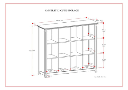 Amherst 12 Cube Storage Bookcase cube organizer by HouseOfZazla with 12 cubbies blueprint on Tampa Home & Garden Store