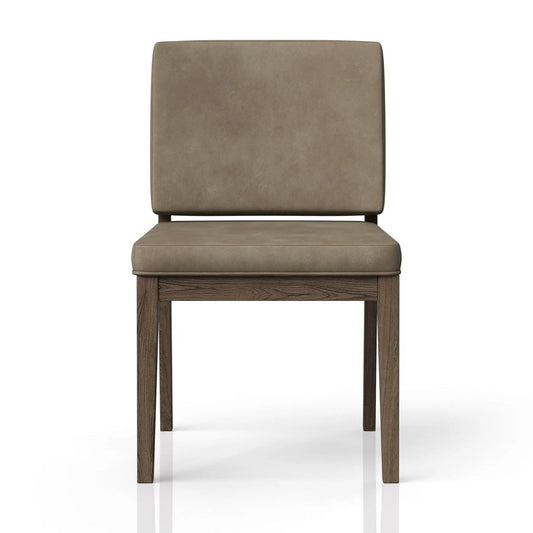 Soft Back Chair light brown faux leather upholstery with wood legs Unique Piece Furniture on Tampa Home & Garden Store