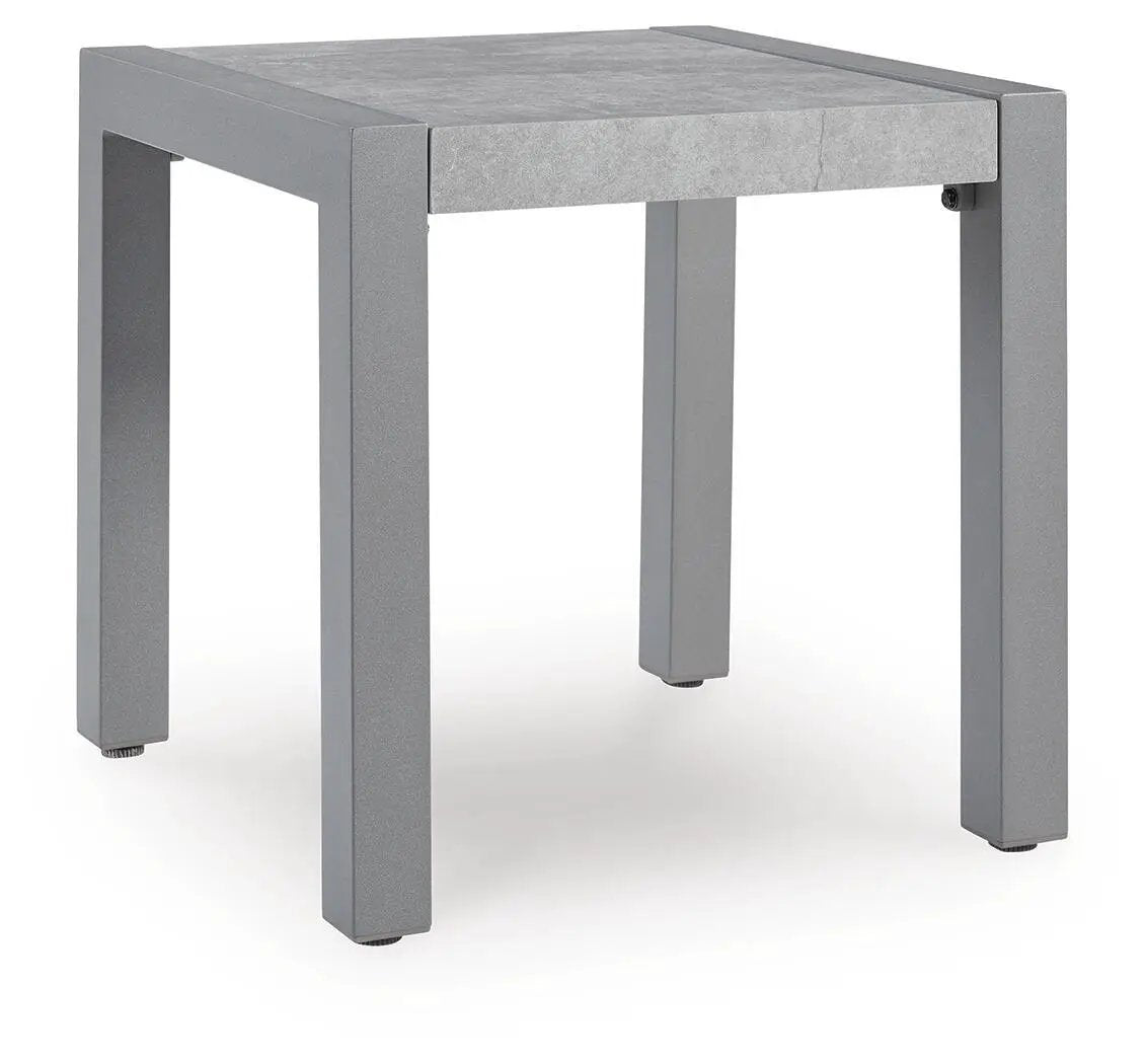 Hurley Park Table Outdoor Aluminum Frame Stone