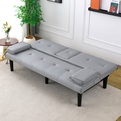 Compact Foldable Sofa Bed and Cup Holder