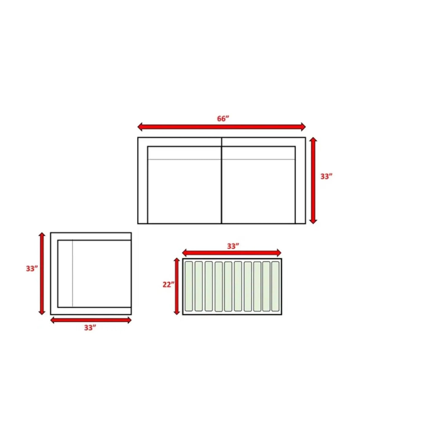 Outdoor Sofa Seating Group with Cushions