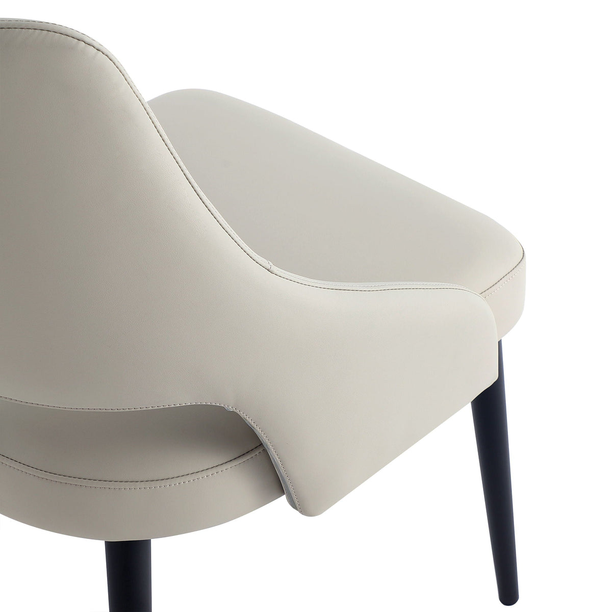 Tremont Dining Chair beige upholstery with black steel legs, HouseOfZazla arm chair on Tampa Home & Garden Store