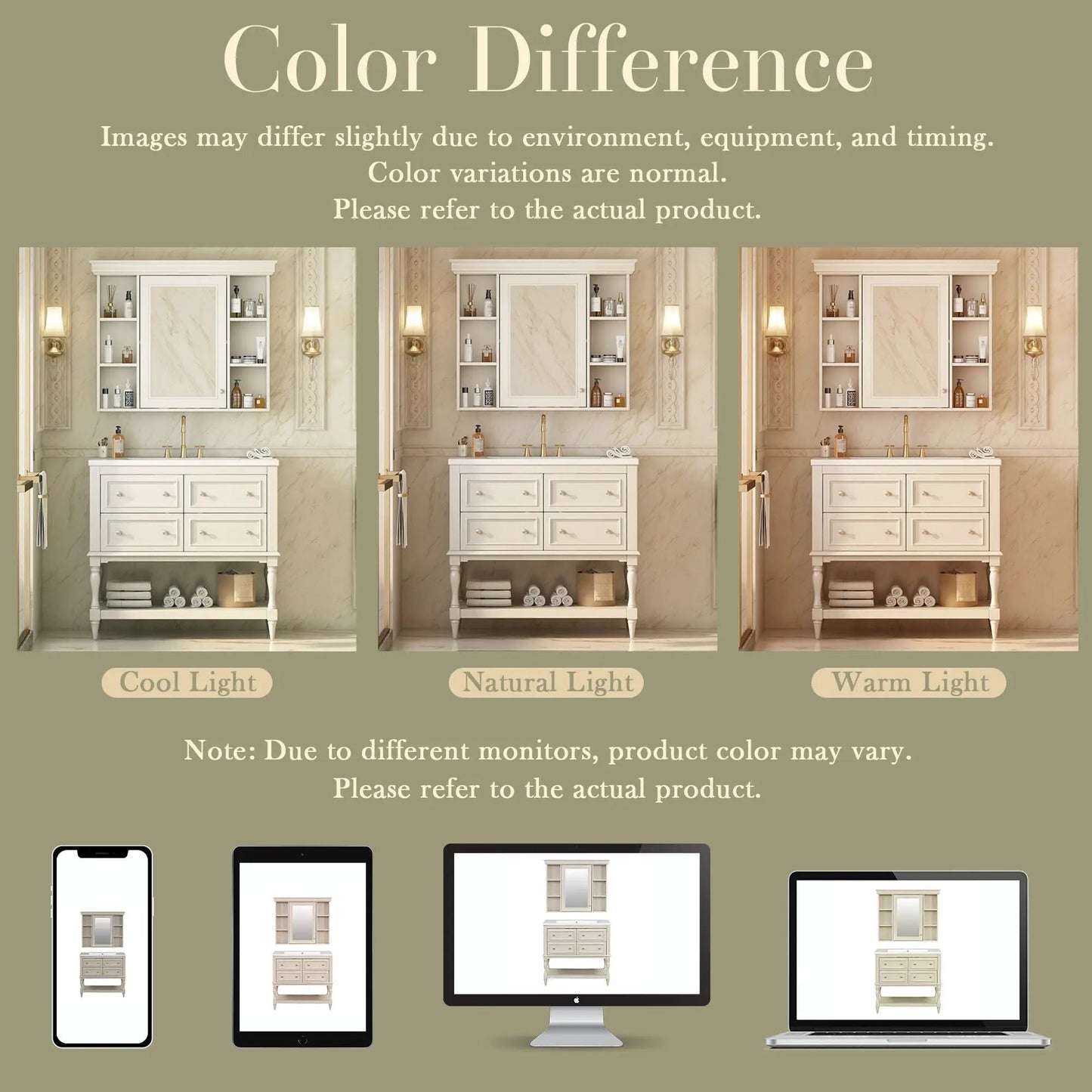 Bathroom Vanity With Medicine Cabinet and Drawers