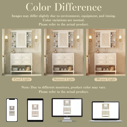 Bathroom Vanity With Medicine Cabinet and Drawers