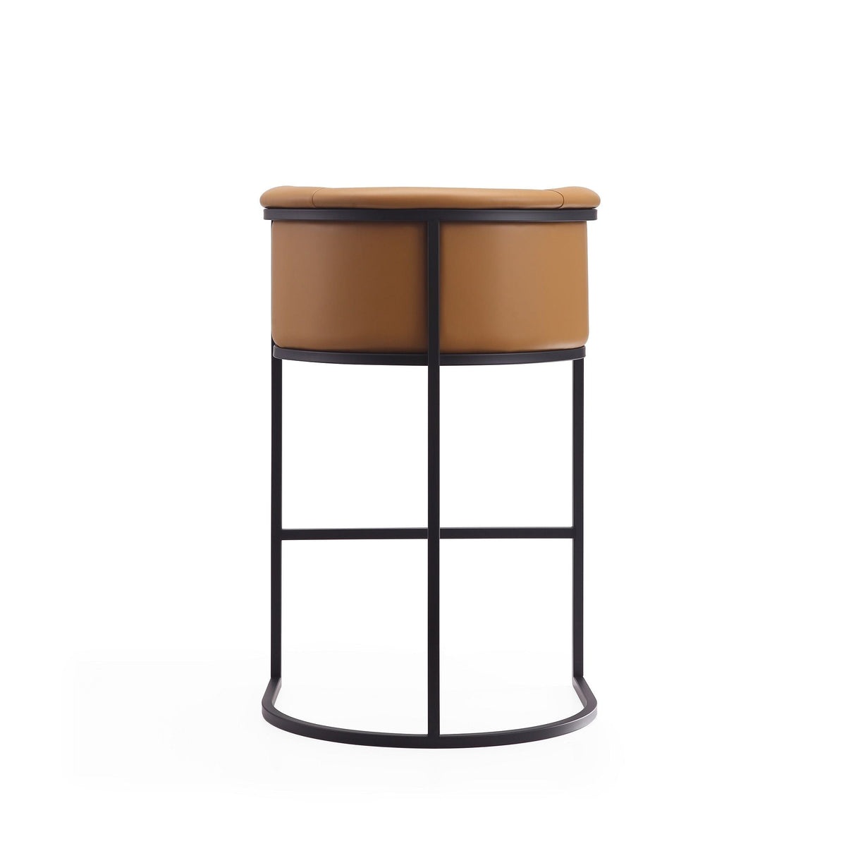 Cosmopolitan Stool tan leather seat with black metal frame, counter 24-27 in HouseOfZazla on Tampa Home & Garden Store