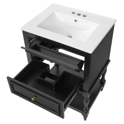 Bathroom Vanity Sink and Two Drawers Storage