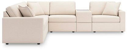 Modmax Oyster sectional with center storage cube console and cushions on Tampa Home & Garden Store on Tampa Home & Garden Store