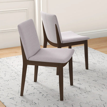 Mid Century Modern Solid Wood Dining Chair Set