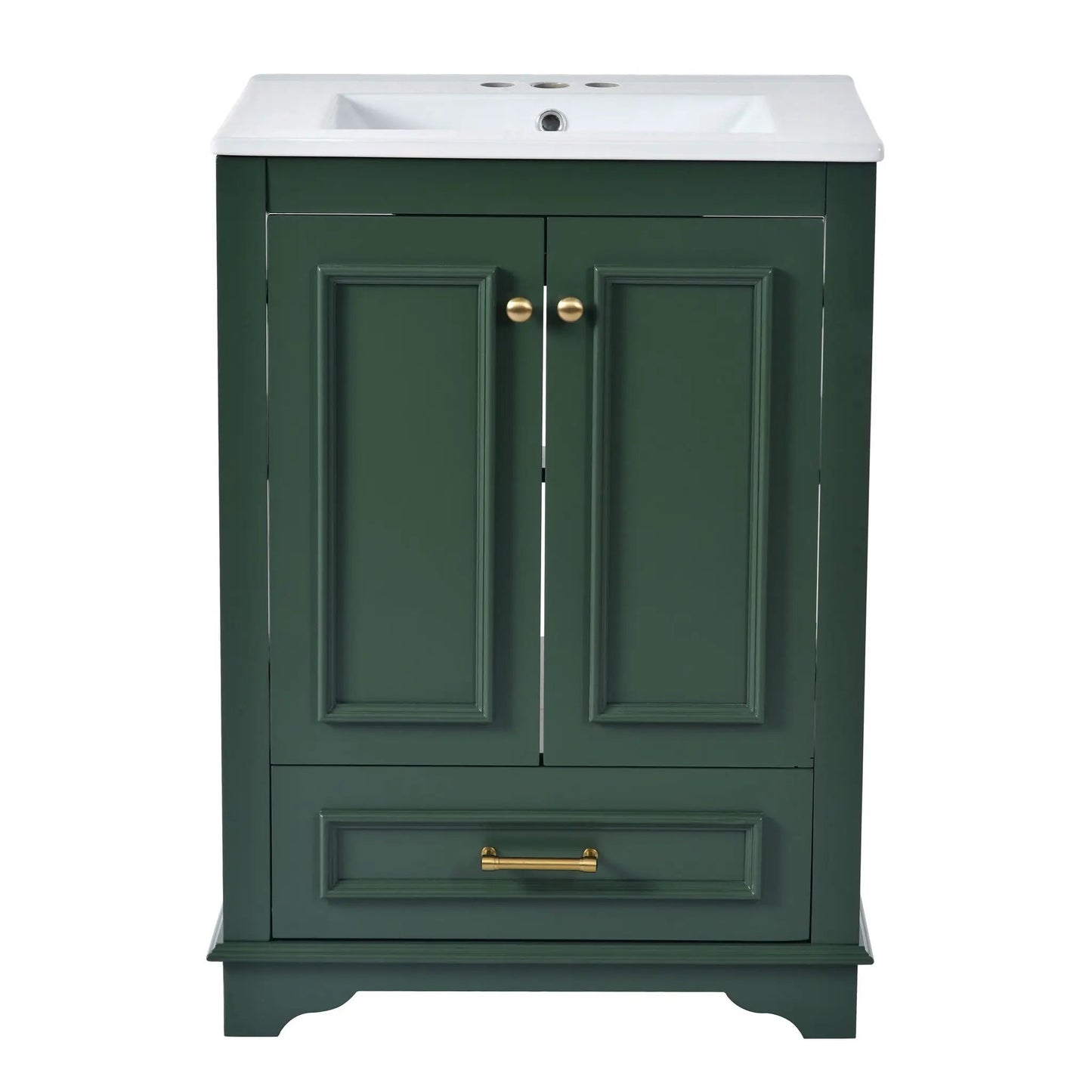 Bathroom Vanity With Ceramic Sink and Cabinet