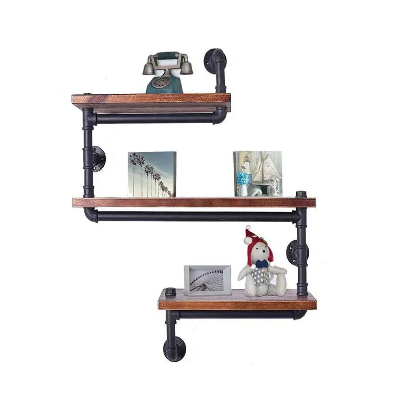 Industrial wood and iron storage rack by FLIPSTYLEZLLC with three shelves and wheels on Tampa Home & Garden Store
