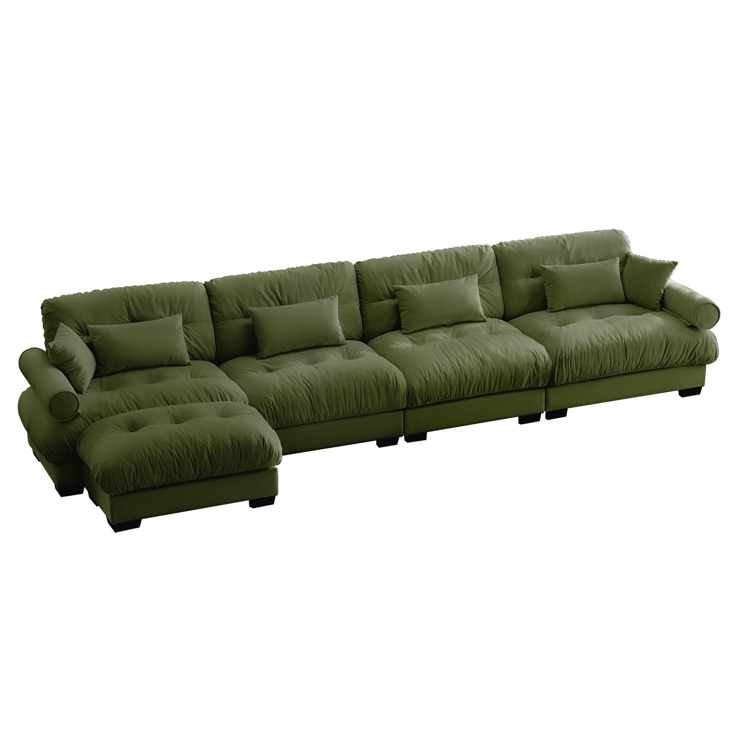 Oversized Modular Sofa with Movable Ottoman