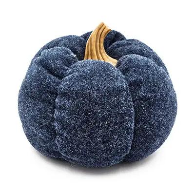 Blue Pumpkin Ornament Set For Fall Harvest Decor