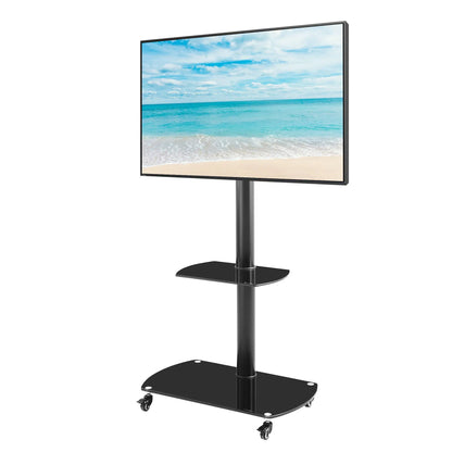 Height and Angle Adjustable Mobile TV Stand