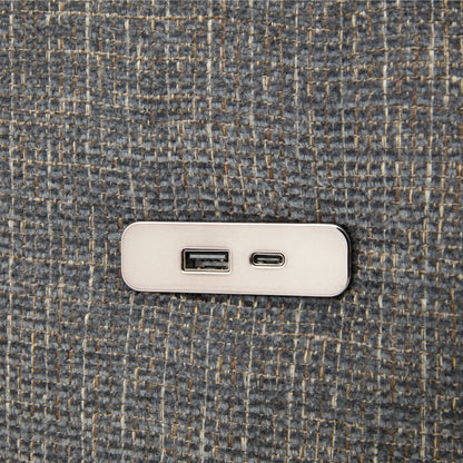 USB charging wall plate by HouseOfZazla with USB-A & USB-C ports on gray carpet on Tampa Home & Garden Store