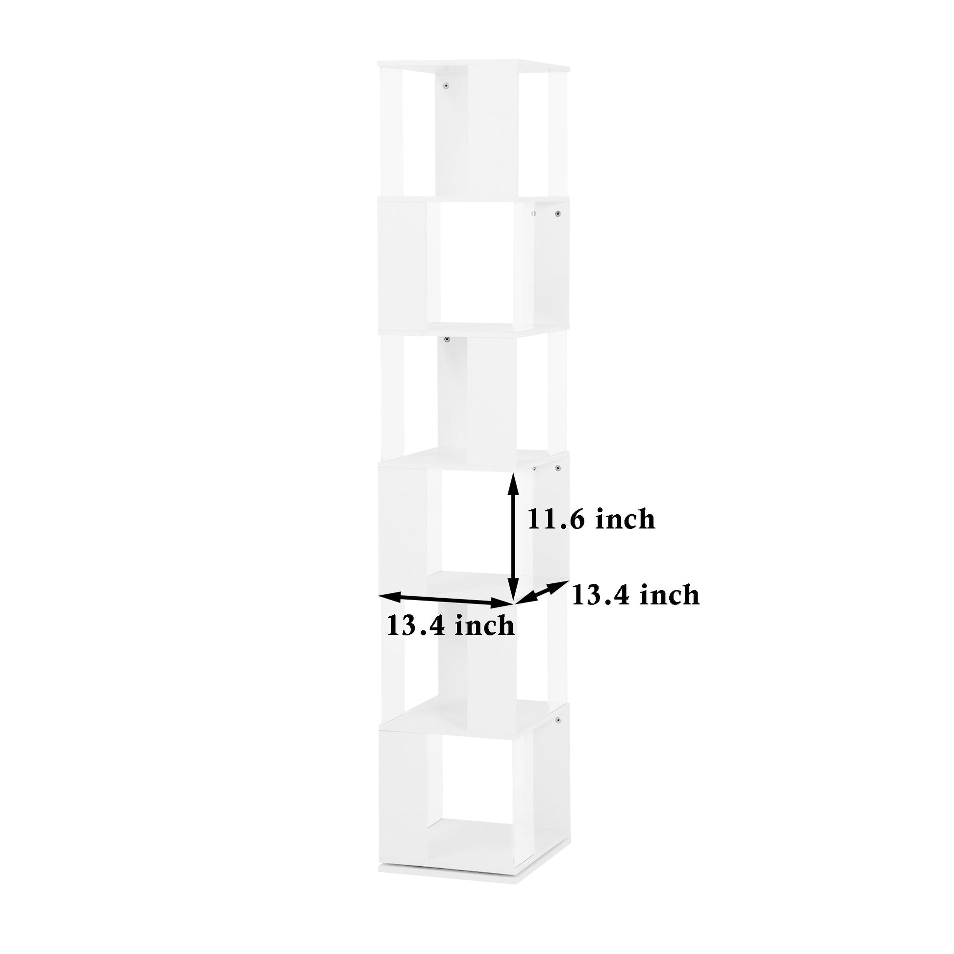 6-layer rotating acrylic board simple bookshelf, multi-functional creative bookshelf for students in the living room - Tampa Home & Garden Store