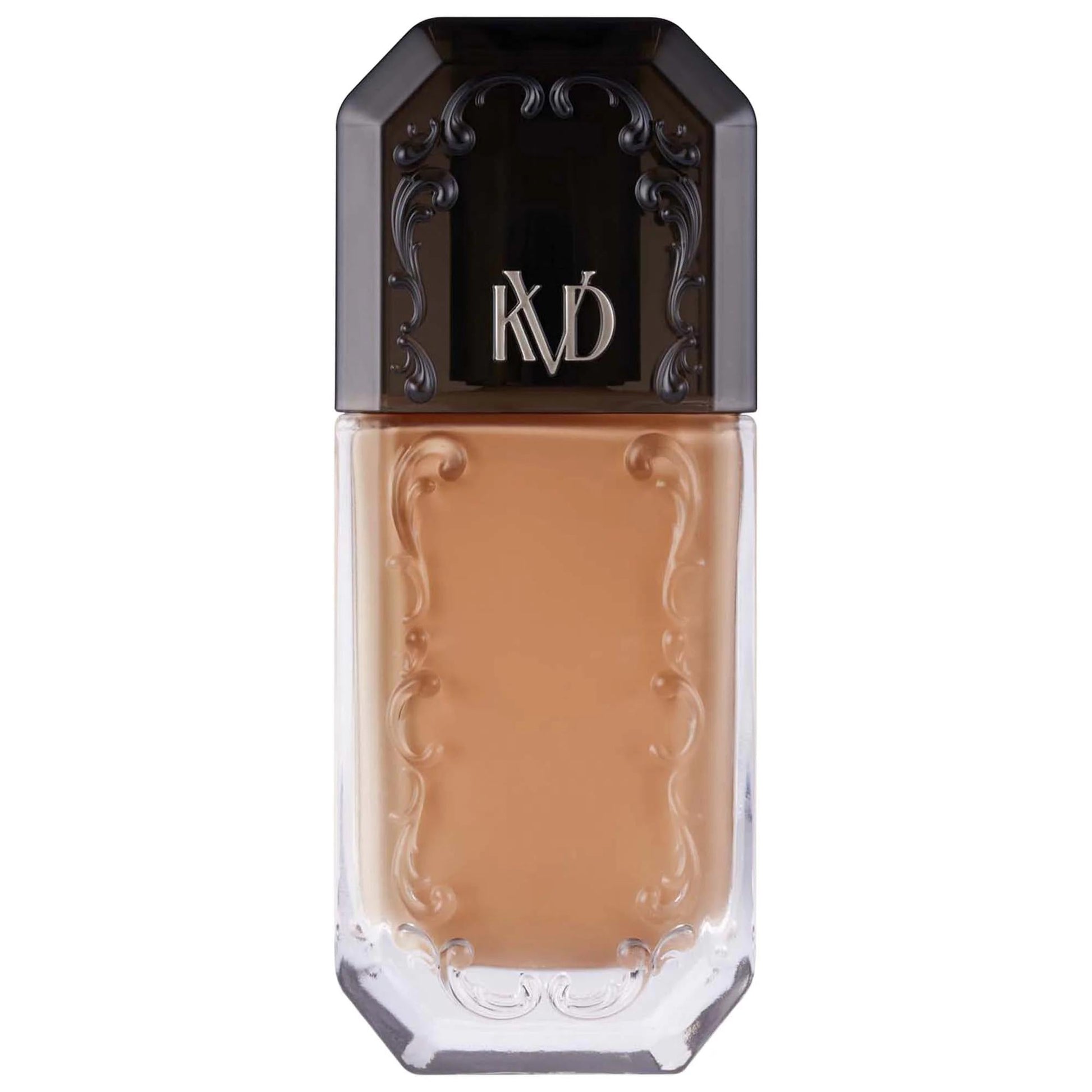 Foundation Good Apple Full Coverage Serum beige shade in bottle with black cap and KVD logo on Tampa Home & Garden Store