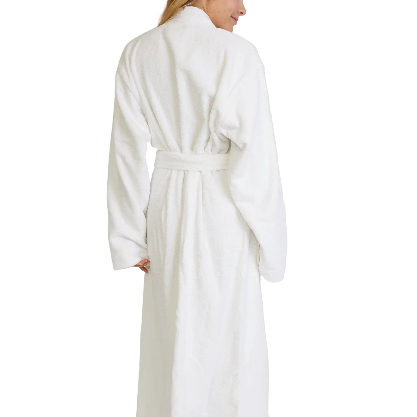 Turkish Cotton Pleated Bathrobe in Terry Cloth