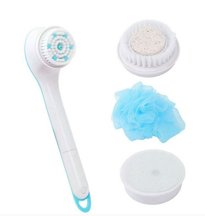 Electric Bath Brush Back Body Bath Shower Sponge Scrubber Brushes With Handle Exfoliating Scrub Skin Massager Exfoliation Bathroom Brush - Tampa Home & Garden Store