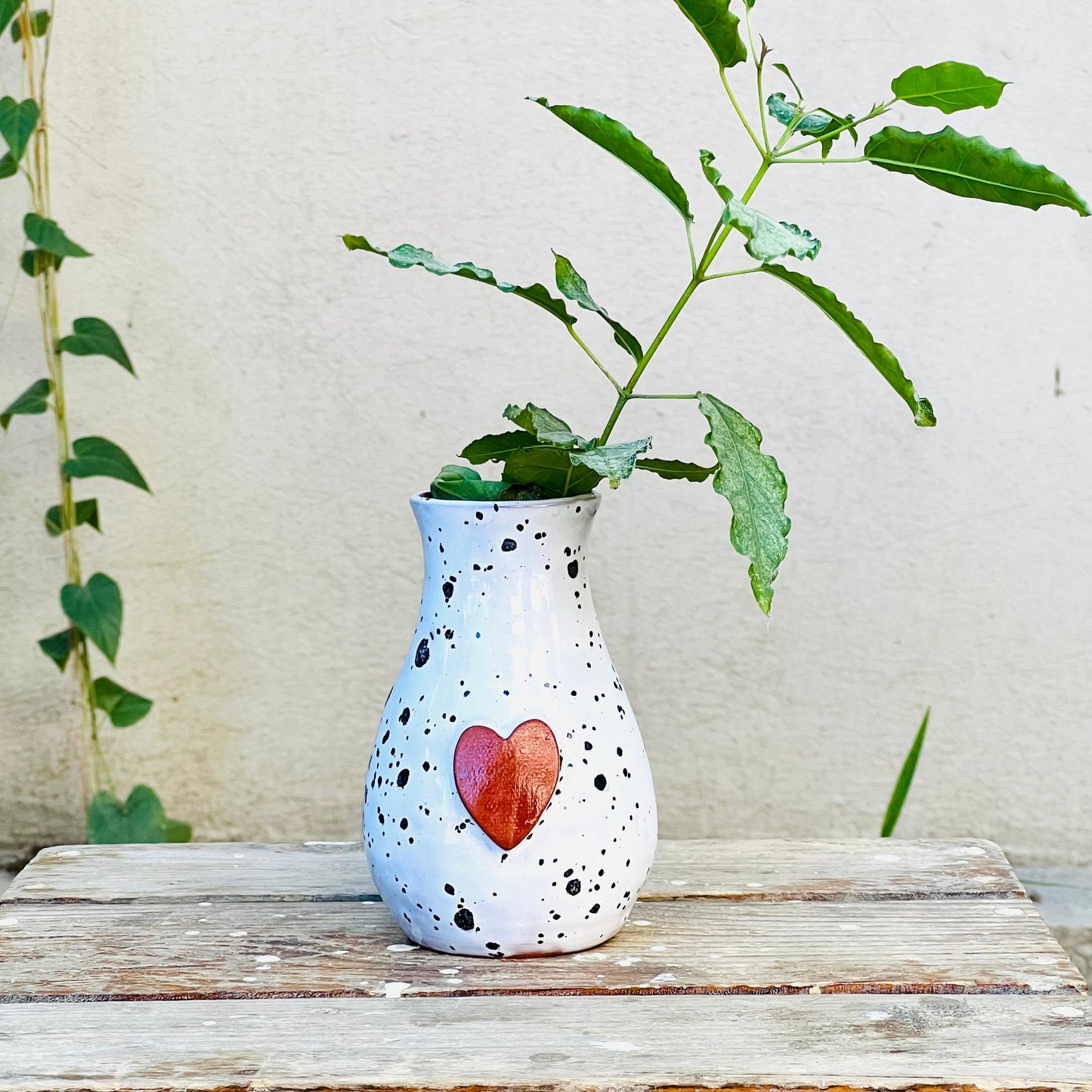 Vase Cœur Calliope - Dalmatien avec Cœur