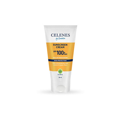 Celenes Herbal Sunscreen SPF 100+ Max tube with white/orange packaging CELENES by Sweden on Tampa Home & Garden Store