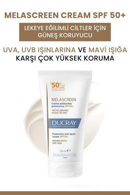 Ducray Melascreen SPF50+ anti-spot sunscreen cream for dry skin with brown spots on Tampa Home & Garden Store