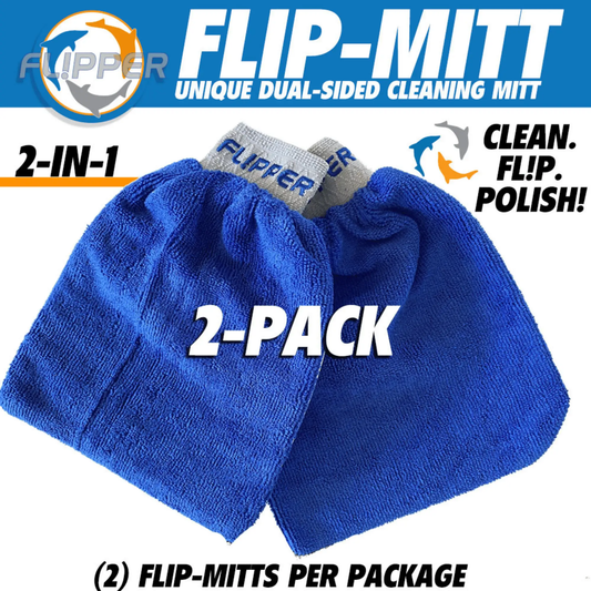 Flipper Dual Sided Microfiber Aquarium Mitt 2-Pack blue cleaning mitts for aquariums on Tampa Home & Garden Store