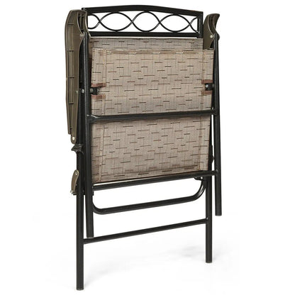 Set of 4 Patio Folding Chairs for Outdoor Use