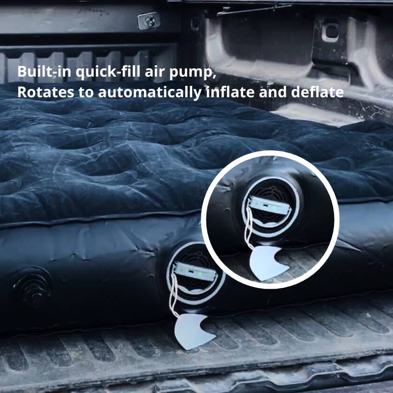 Dikasun Outdoor truck bed air mattress 5.5–5.8 ft, black with built-in auto inflate pump on Tampa Home & Garden Store