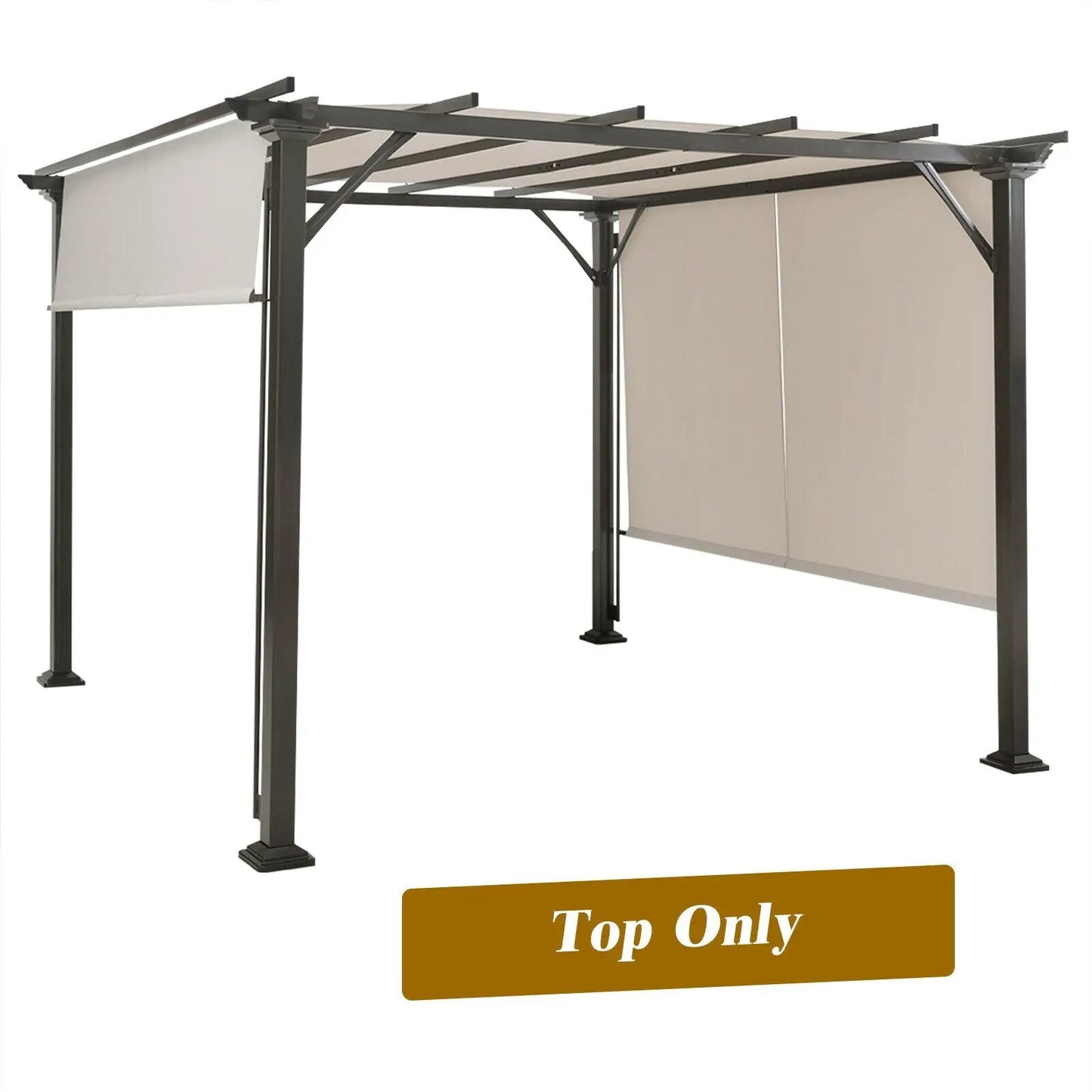 16x8 Two Piece Replacement Canopy Pergola Brown