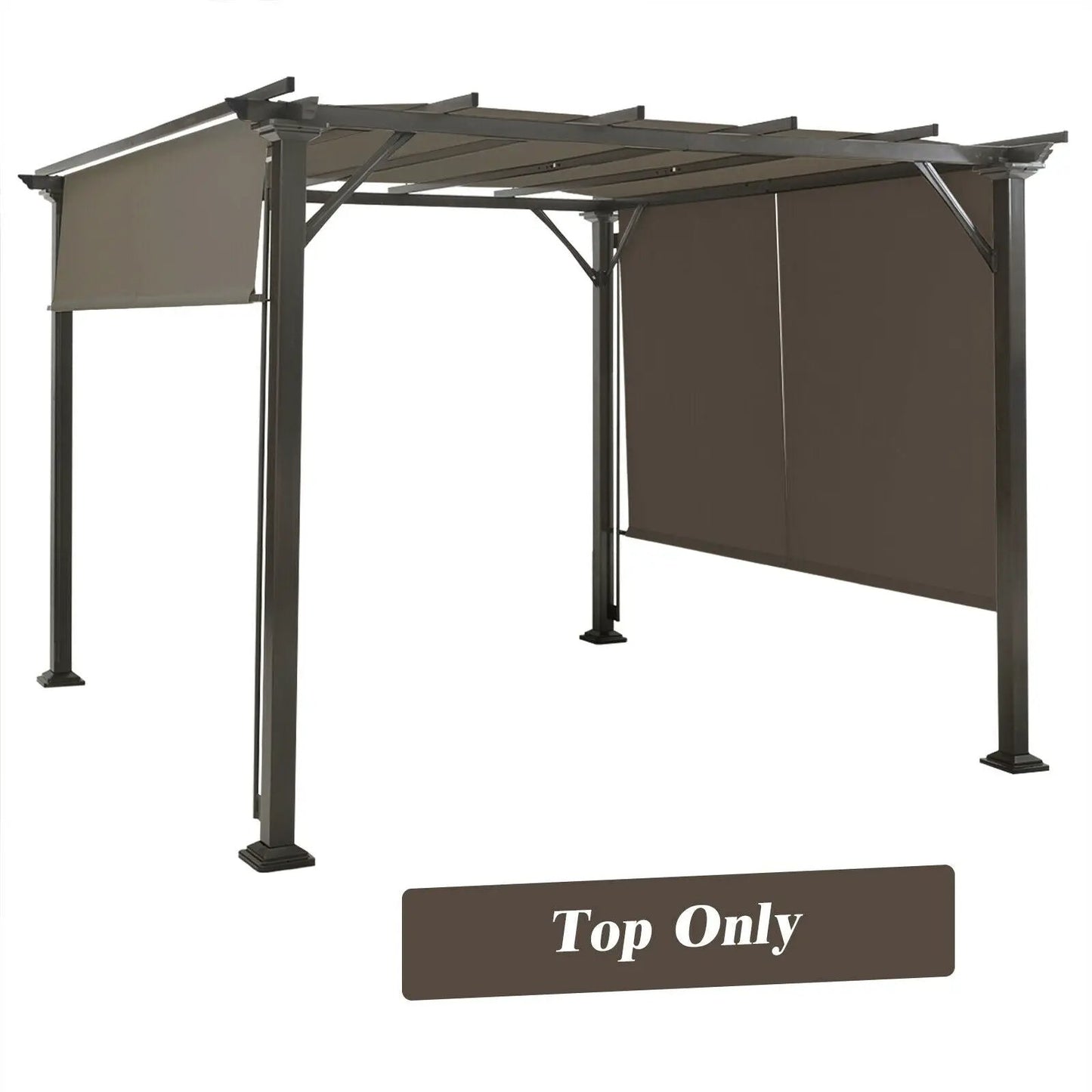 16x8 Two Piece Replacement Canopy Pergola Brown