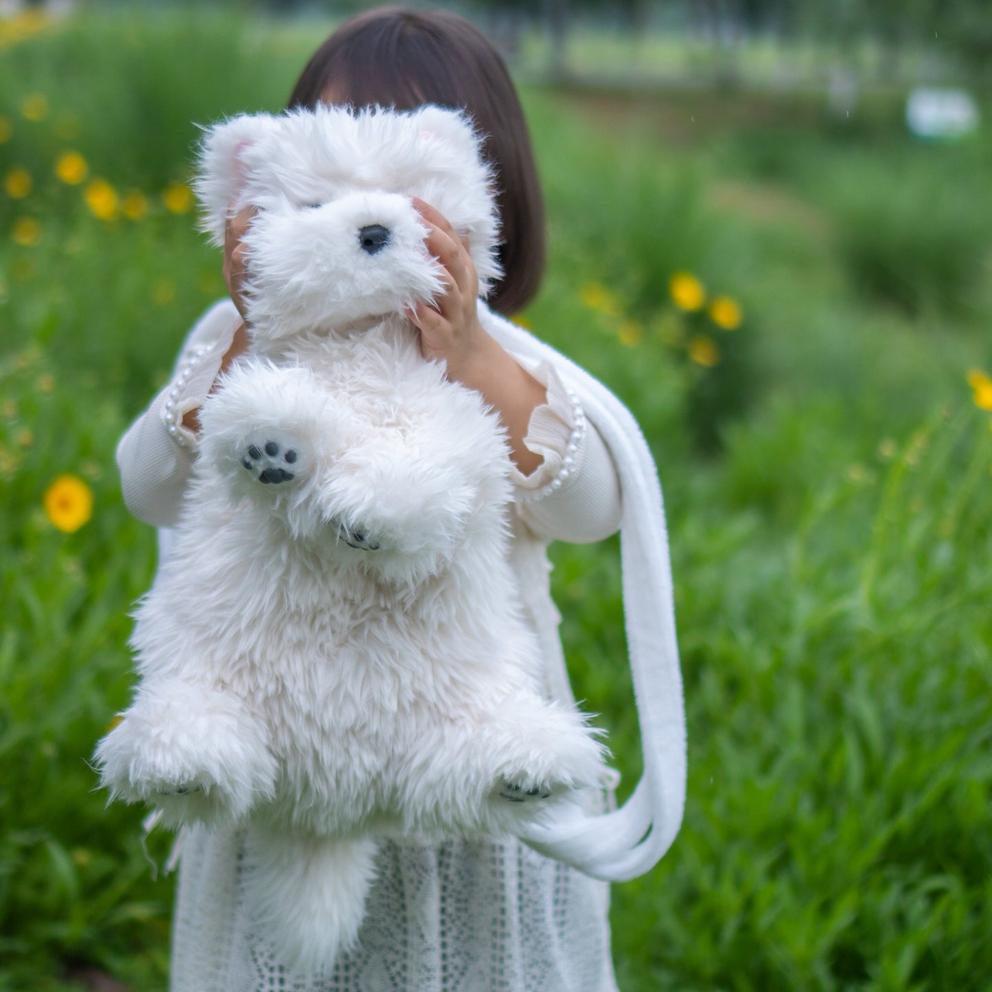 Sac à dos Westie – Sac en peluche pour filles et amantes des chiots