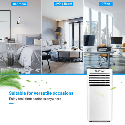 Aire Acondicionado Portátil 10000 BTU Enfriador de Aire Evaporativo Deshumidificador-Blanco