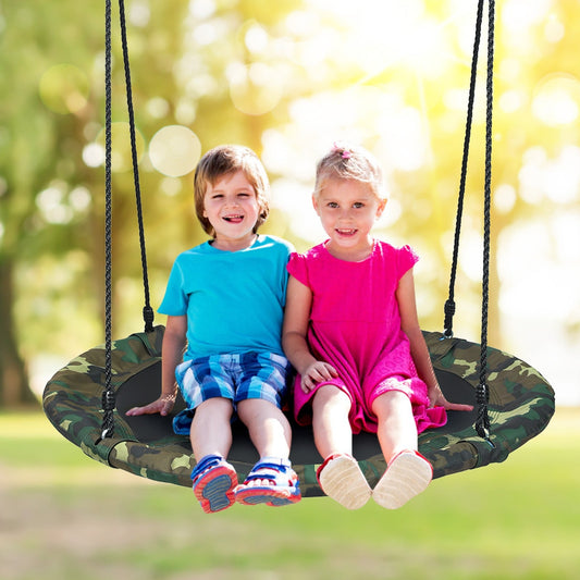 40 Inch Flying Saucer Tree Swing Outdoor Play Set with Adjustable Ropes Gift for Kids - Tampa Home & Garden Store