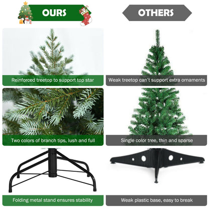 7 ft artificial Christmas tree with 1260 mixed PE and PVC tips, folding metal stand on Tampa Home & Garden Store